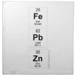 Fe
 Pb
 Zn  Napkins