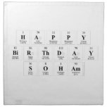 Happy
 Birthday
 Soham  Napkins