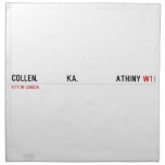 COLLEN.             KA.                 ATHINY  Napkins