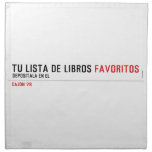 tu LISTA DE libros  Napkins