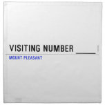 Visiting Number ____  Napkins