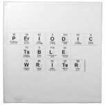 Periodic
 Table
 Writer  Napkins