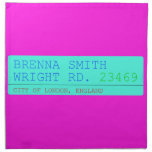 Brenna Smith Wright Rd.  Napkins