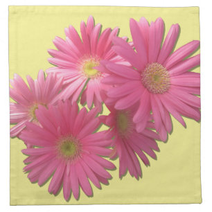 Napkins - Cloth - Dark Pink Gerbera Daisies