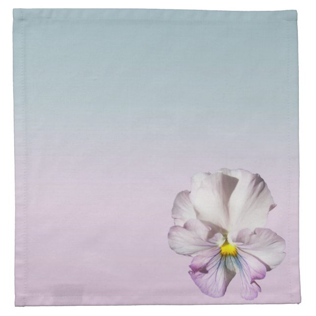 Napkins - Cloth - L/F Ruffled Lavender Pansy (Front)