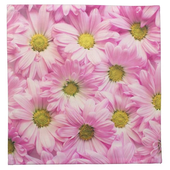 Napkins Cloth Pink Gerbera Daisies