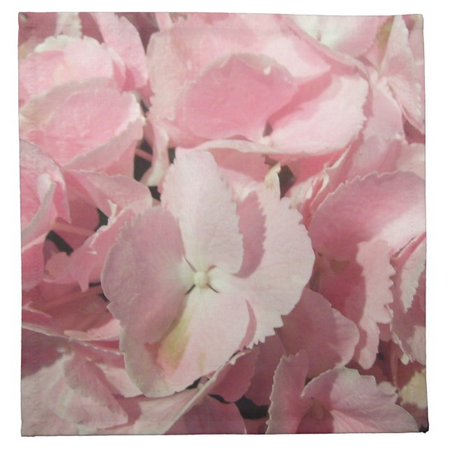 Napkins - Cloth - Pink Hydrangeas (Front)