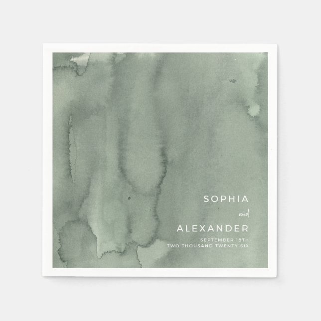 Napkins for a Modern Wedding.  (Front)