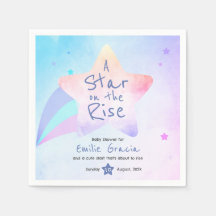 Napkins for Baby Shower | Rising Star Theme