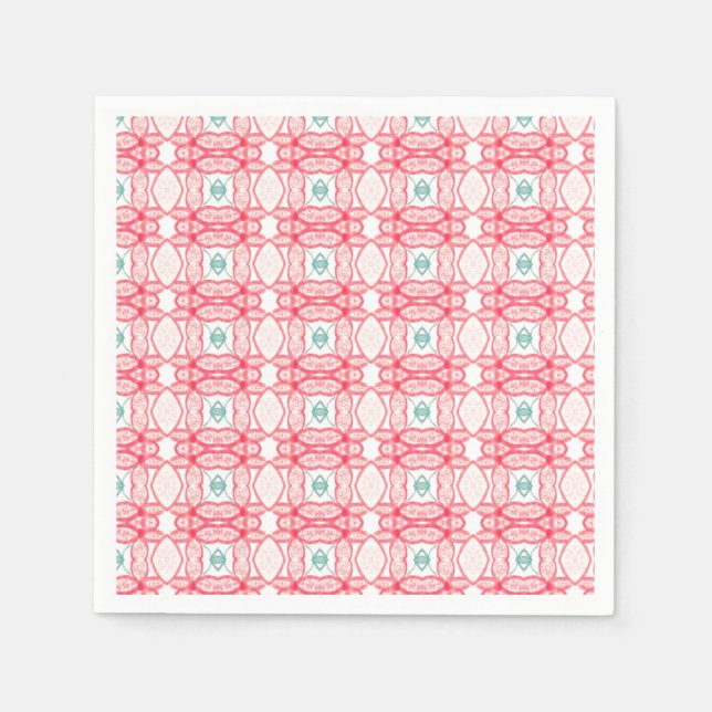 Napkins Pink And Teal (Front)
