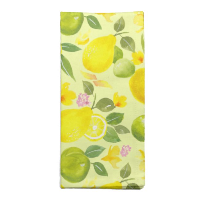 Napkins with a cheerful citrus pattern (Folded)