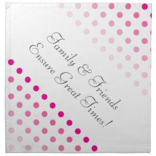 Napkins with Pink dots - Cloth