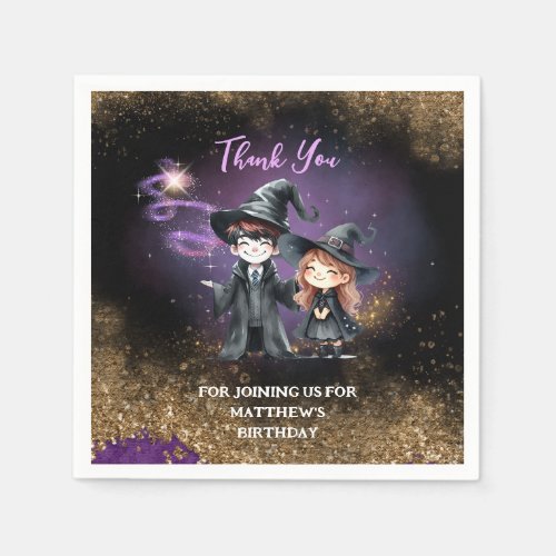 NAPKINS Wizards and Witches Custom Birthday Party
