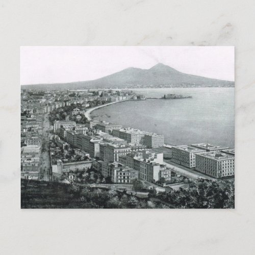 Naples 1908 Bay of Naples and Vesuvius Postcard