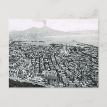 Naples  1908  Waterfront Area And Vesuvius Postcard by windsorprints at Zazzle