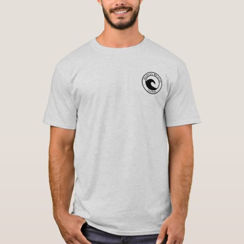 Naples Beach Black Ocean Wave Circle Design T_Shirt