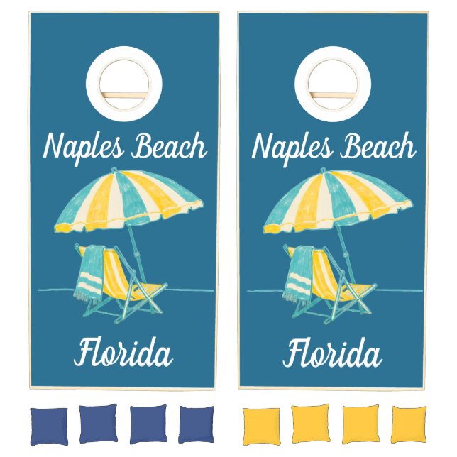 Naples Beach Florida Cornhole Set (Set)