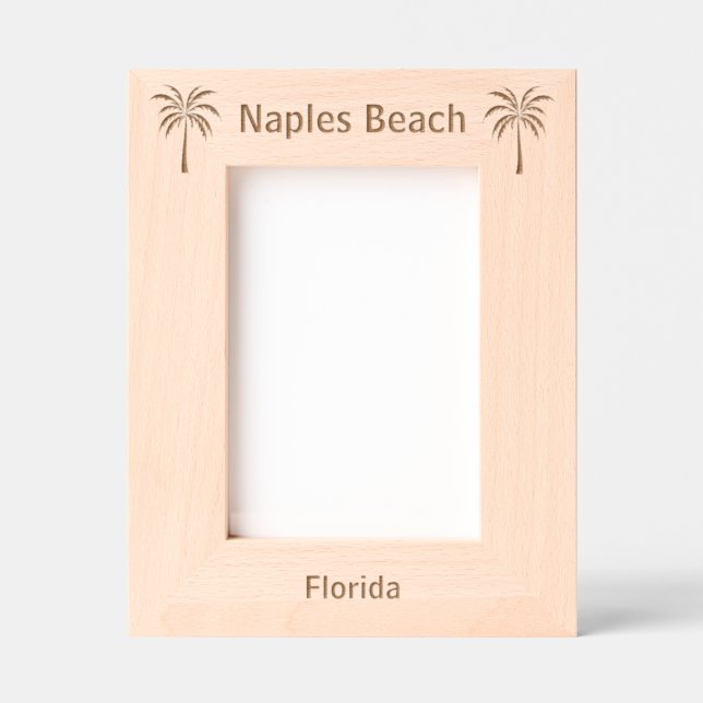 Naples Beach Florida Laser Engraved frame Frames (Front)