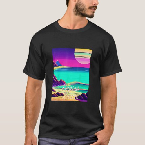 Naples Beach Florida Parasdise Retro Vintage  T_Shirt