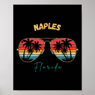 Naples Beach Florida Souvenir Surfboard Poster