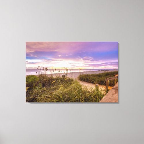 Naples Beach Shore and Calm Ocean  Florida Canvas Print