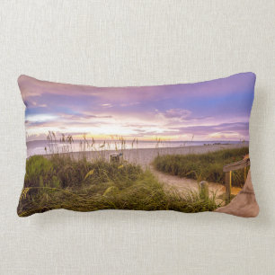 Naples Beach Shore and Calm Ocean   Florida Lumbar Pillow