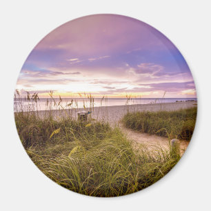 Naples Beach Shore and Calm Ocean   Florida Magnet