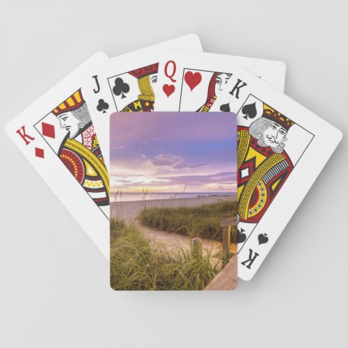 Naples Beach Shore and Calm Ocean  Florida Poker Cards