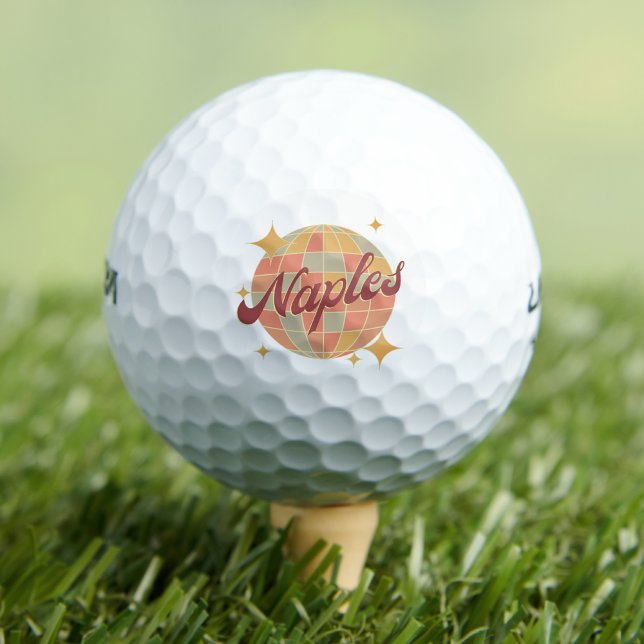 Naples City Florida Retro golfing resort  Golf Balls (Creator Uploaded)