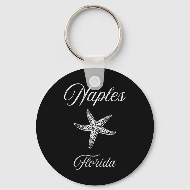 Naples Fl Starfish Design  Keychain (Front)