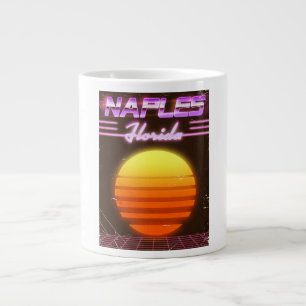 Naples Florida 1980s travel poster Giant Coffee Mug