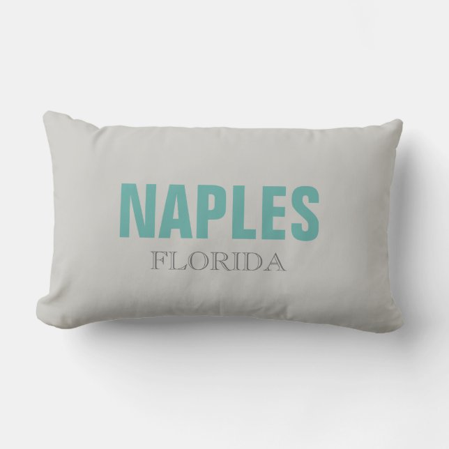 Naples Florida Beach Throw Pillow (Front)
