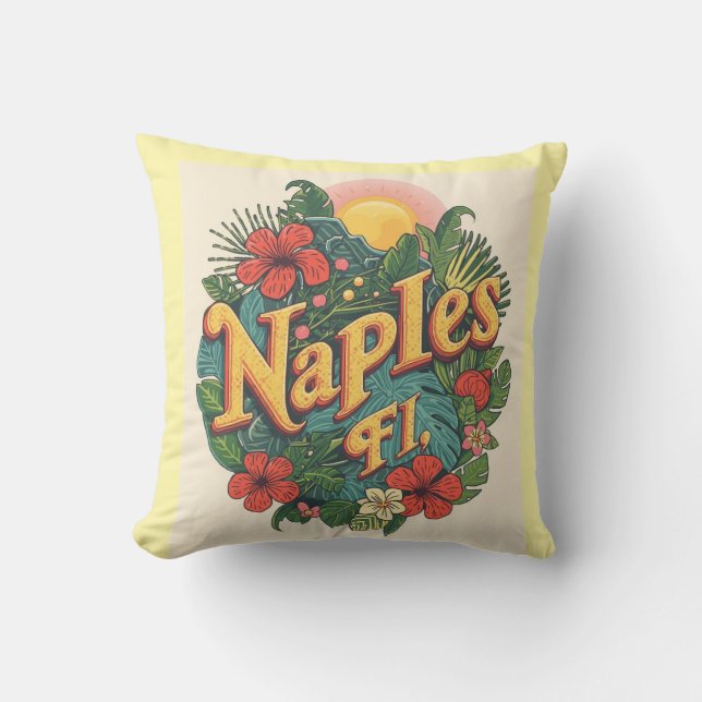 Naples florida dreaming  throw pillow (Front)
