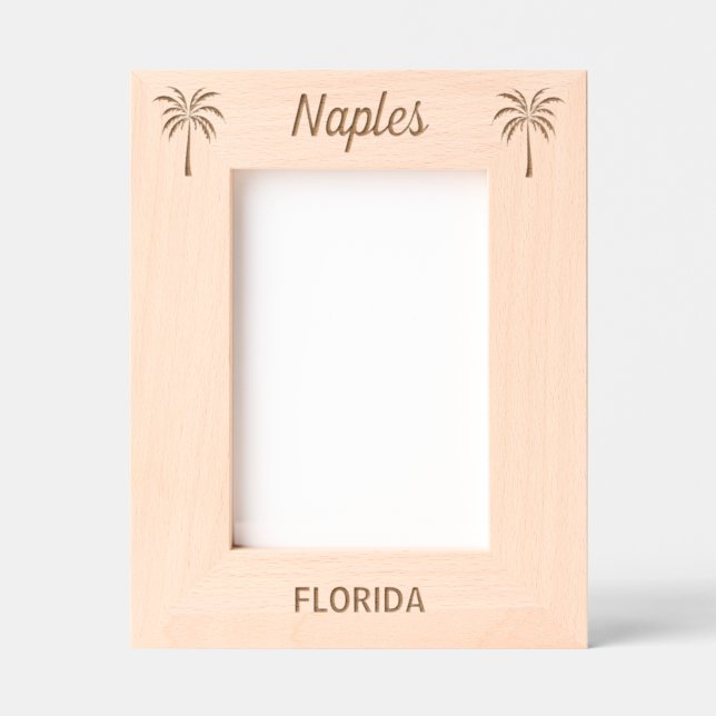 Naples Florida Laser Engraved frame (Front)