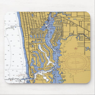 Naples, Florida Nautical Harbor Chart Mousepad