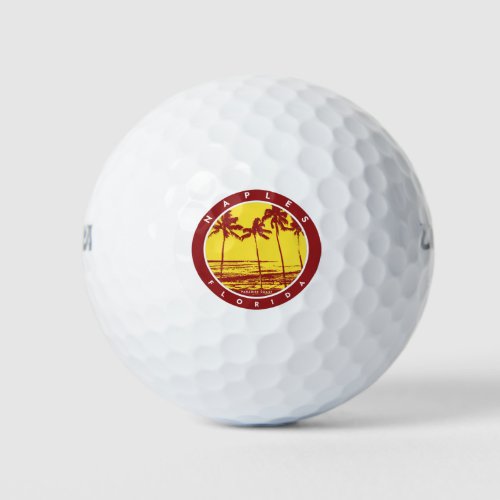 Naples Florida Palm Trees Beach Golf Balls