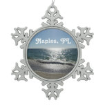 Naples, Florida Snowflake Pewter Christmas Ornament