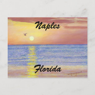 "NAPLES,FLORIDA SUNSET " POSTCARD