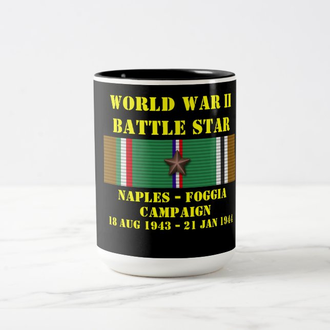 Naples - Foggia Campaign Two-Tone Coffee Mug (Center)