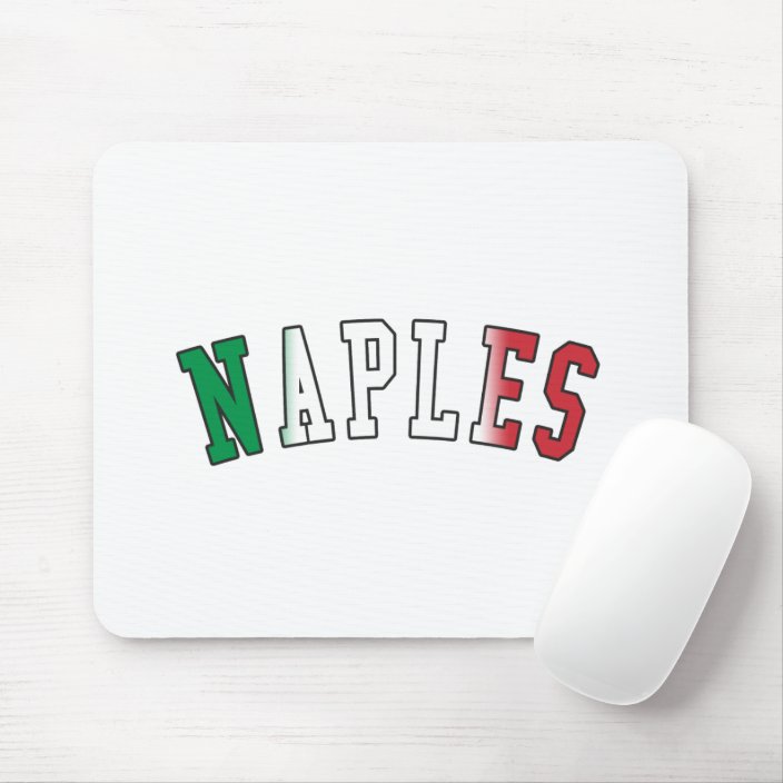 Naples in Italy National Flag Colors Mousepad