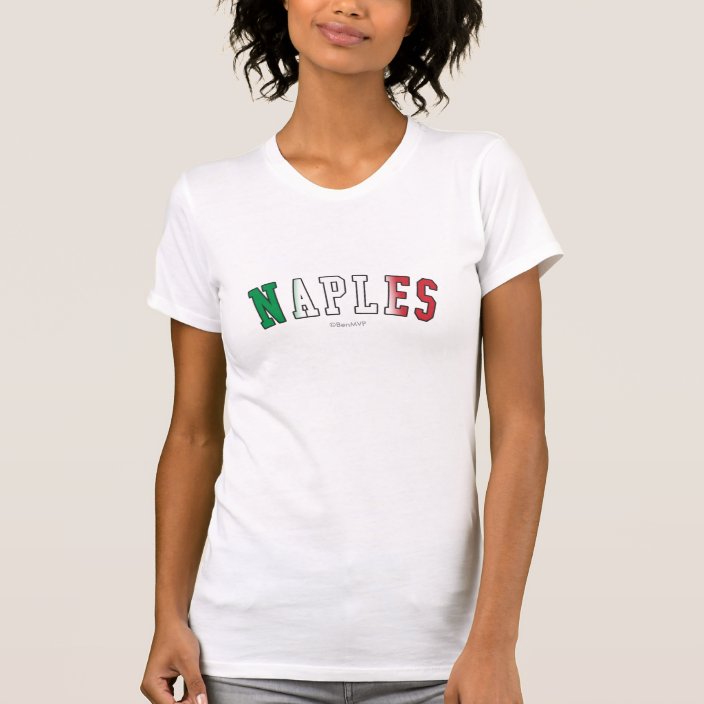 Naples in Italy National Flag Colors T Shirt