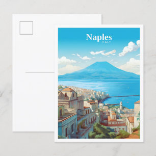 Naples Italy Art Vintage Travel  Postcard