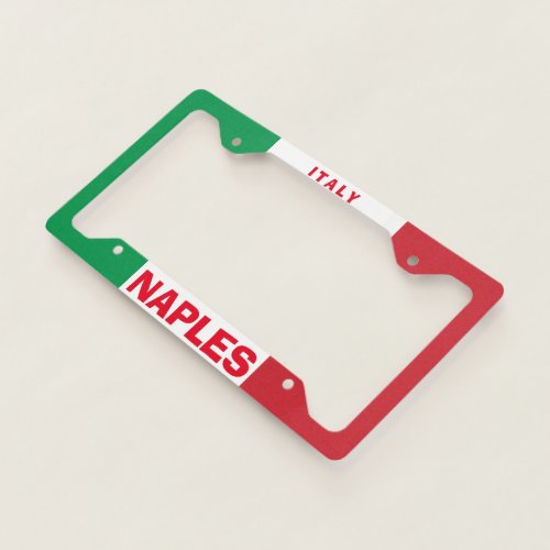 Naples Italy Custom License Plate Frame