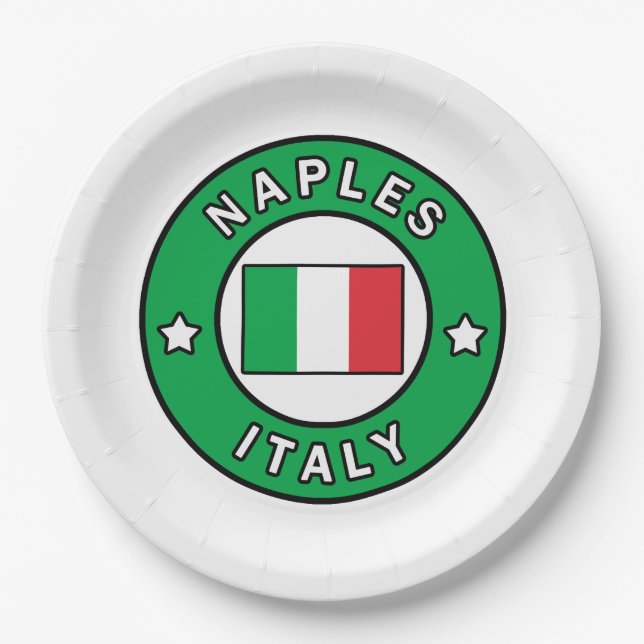 Naples Italy Paper Plates (Front)