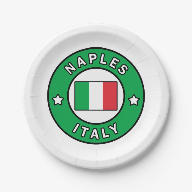 Naples Italy Paper Plates (Front)