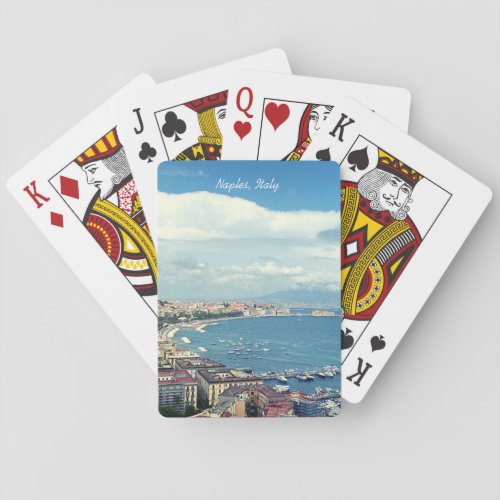 Naples Italy Photo Coastline Poker Cards