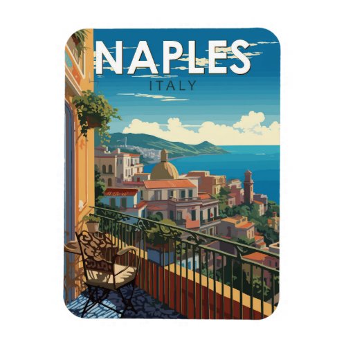 Naples Italy Travel Art Vintage Magnet