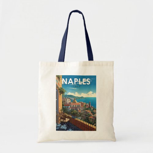 Naples Italy Travel Art Vintage Tote Bag