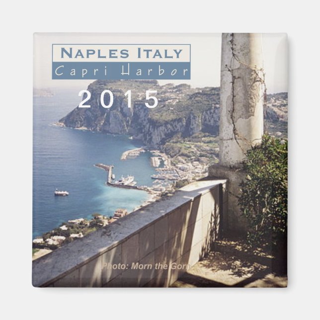Naples Italy Travel Fridge Magnet Change Year (Front)
