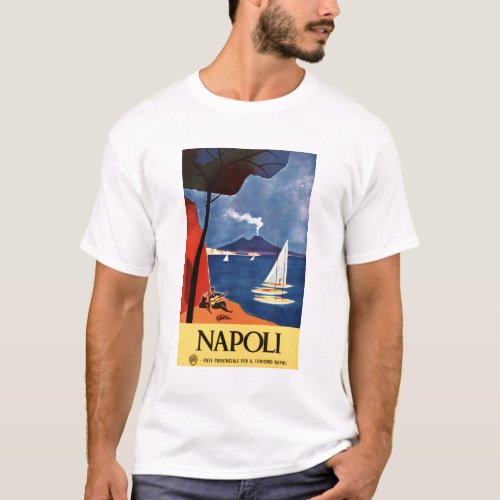 Naples NAPOLI ITALY Vintage Italian Seaside Town T_Shirt